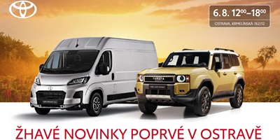 Žhavé novinky od Toyoty poprvé v Ostravě