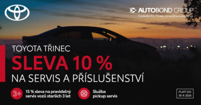 Sleva až 15 % na servis Toyota v Třinci